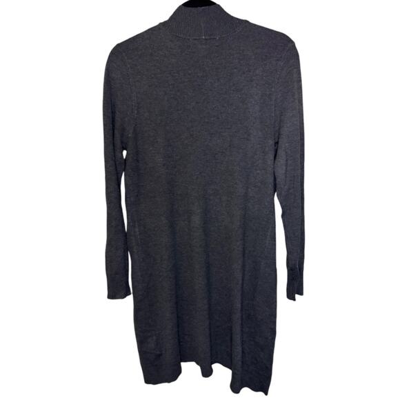 By Design Long Tunic Length Cardigan - Charcoal Gray Size L - Picture 7 of 7